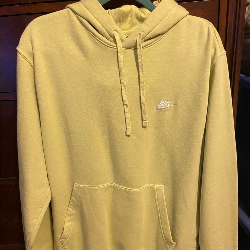 Lime green Nike hoodie (unisex Large)